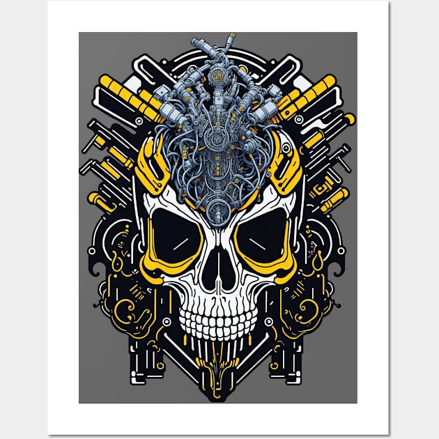 Mecha Skull S01 D15 Wall Art by Houerd